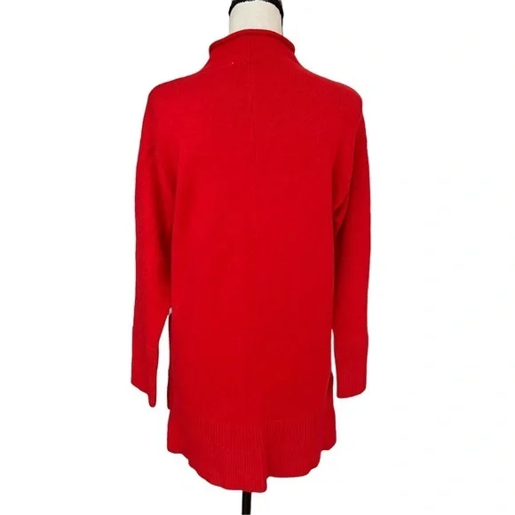 ANTHROPOLOGIE MOTH Red Mock Neck Sweater size XS Oversized - Picture 3 of 7
